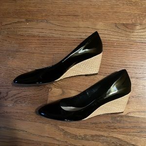 Franco Sarto Black Wedge Pumps Size 11